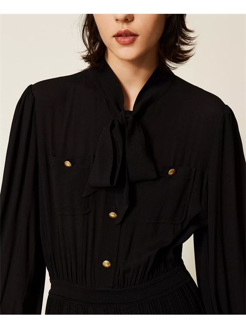 Abito corto con gonna in maglia TWINSET | TP3081/00006